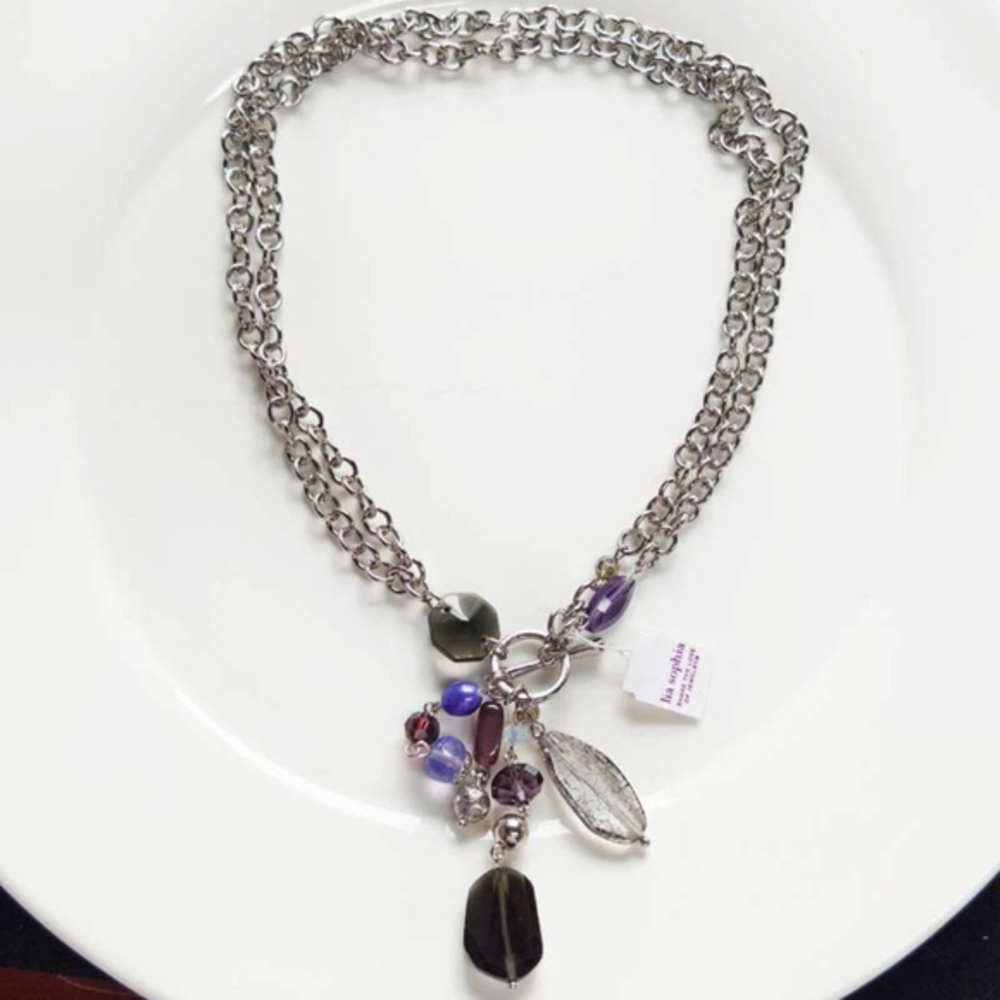 20” Lia Sophia Charms Pendant Necklace Gift Fashion Women Party Holiday Jewelry